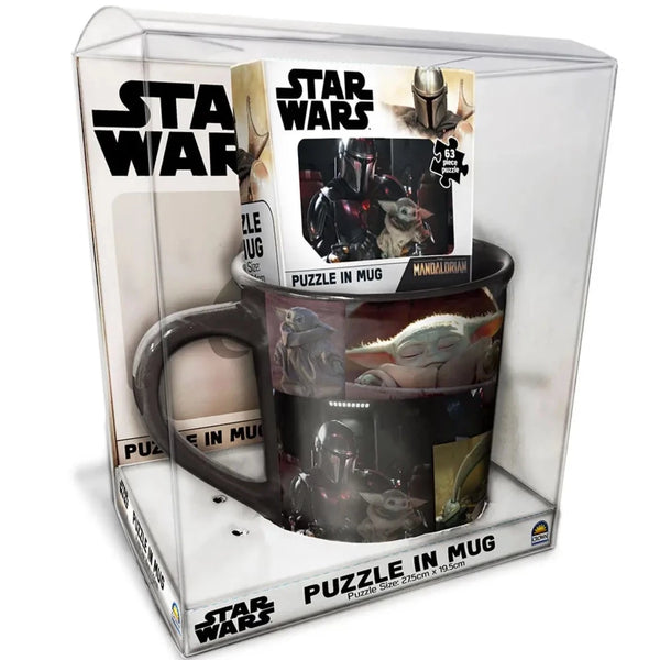 STAR WARS - 63pc The Mandalorian Star Wars Jigsaw Puzzle in Mug Set Kids Toy