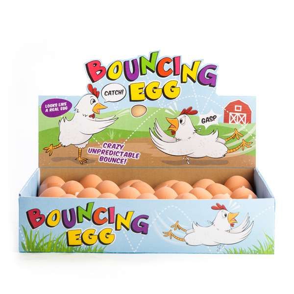 Bouncing Egg Bouncy Ball Novelty Toy (24 in CDU)