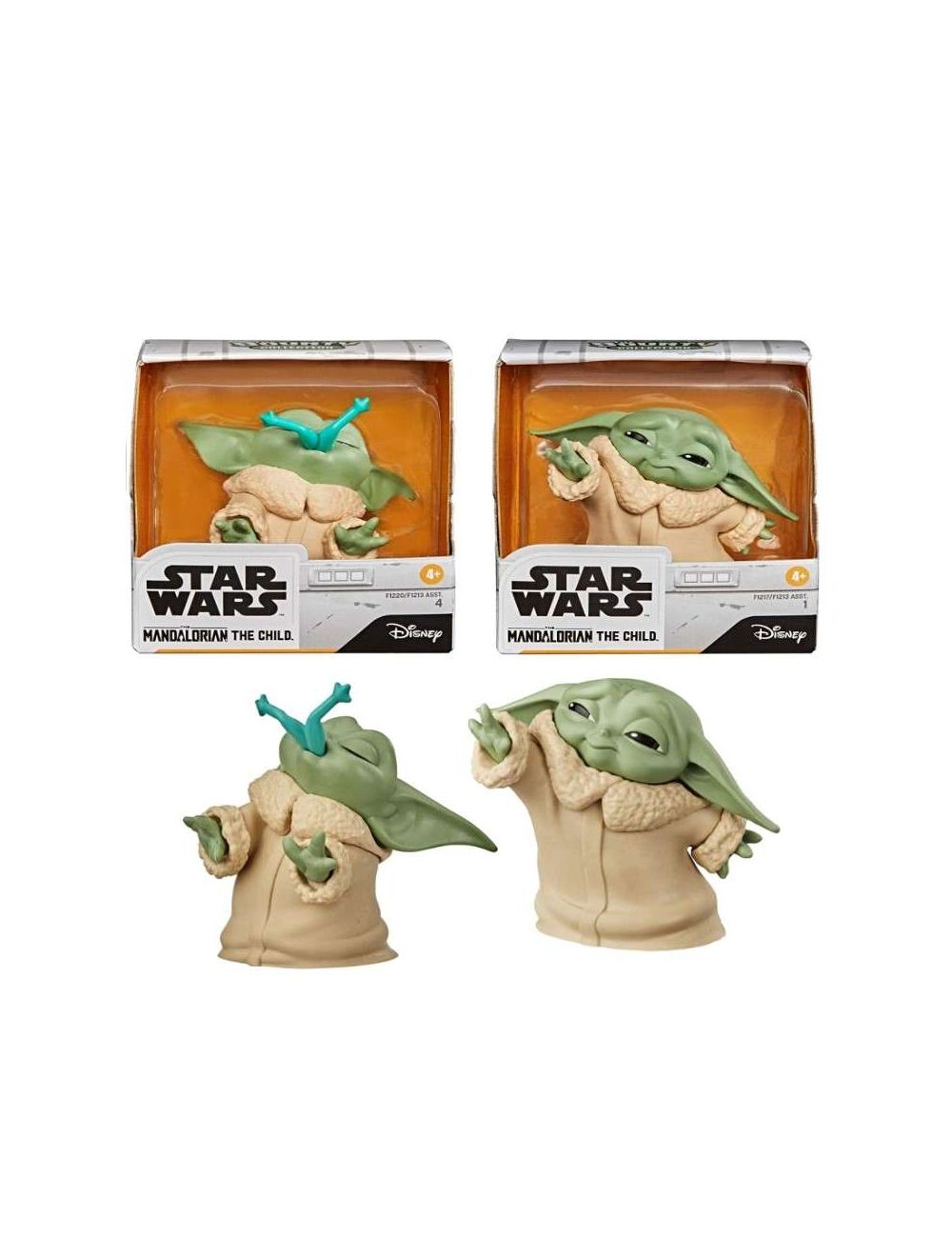 Figurine Star Wars: The Mandalorian - Baby Yoda Collection 2 pcs (Froggy &  Force)