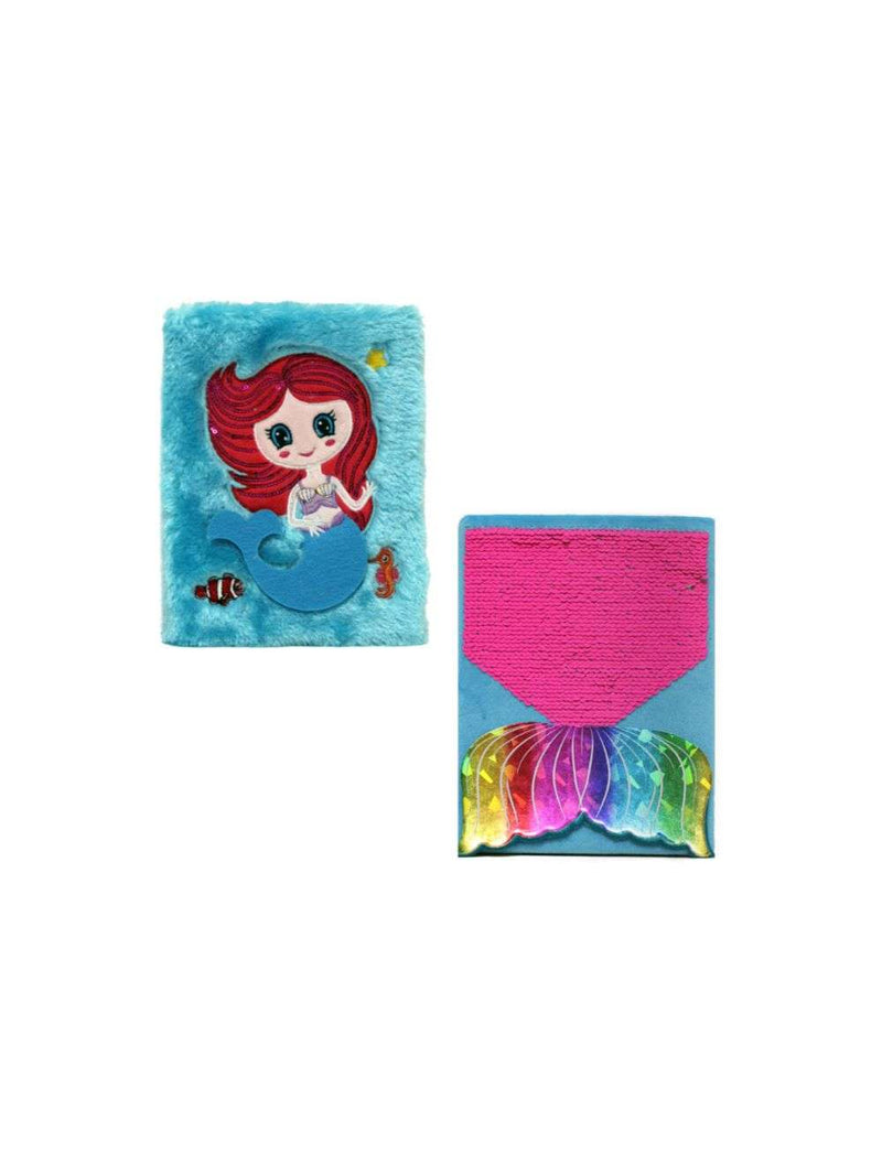 Inkology Mermaid and Tail Plush A5 Journal Assortment (6 in CDU)