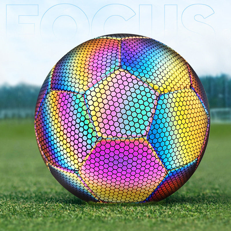 Reflective Soccer Ball Luminous Night Glow Footballs for Student Training Size 5