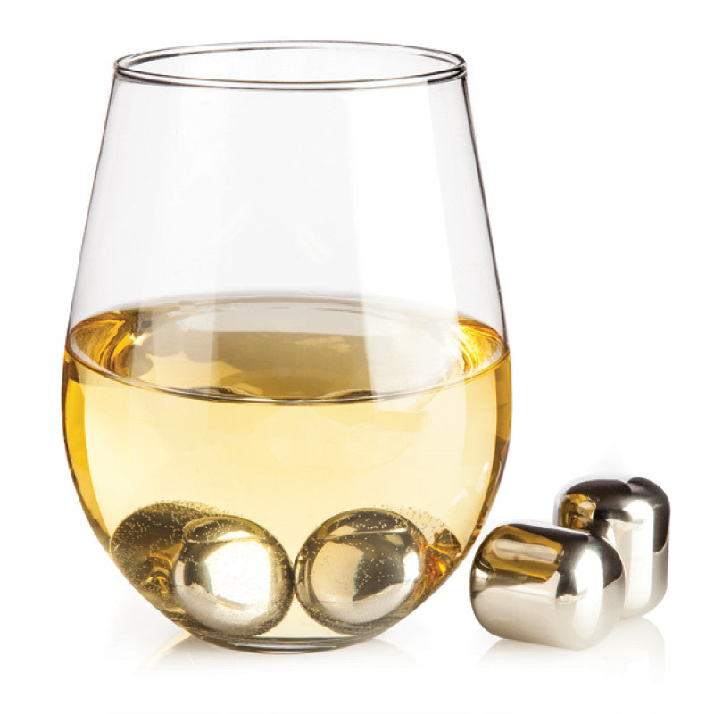 Wine Pearls Stainless Steel Frozen Chillers Set of 4