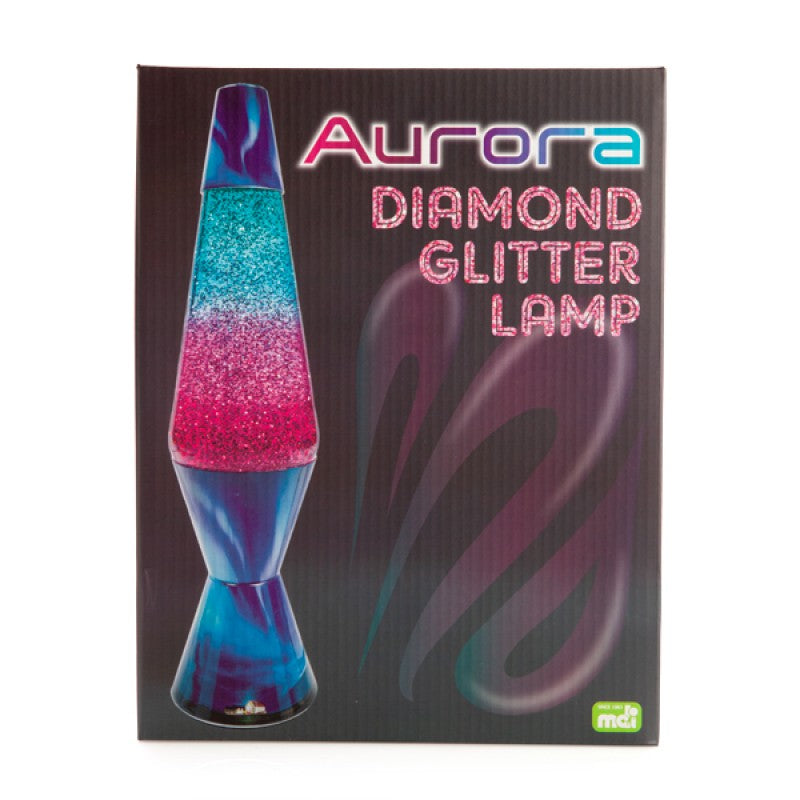 Aurora Diamond Glitter Motion Lamp Night Light with Rose Gold Base