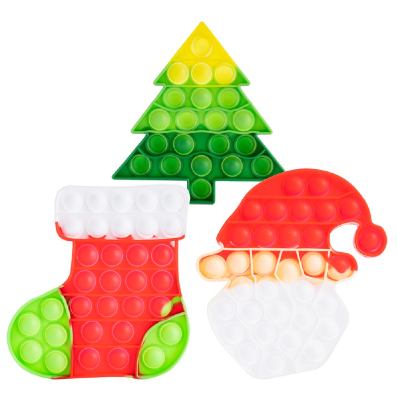 Tactile X-mas-shaped sensory toy made from washable silicone