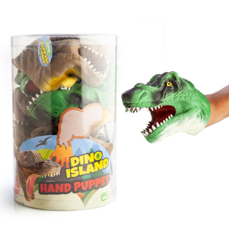 Dino Island T-Rex Dinosaur Hand Puppet Assorted (CDU 12)