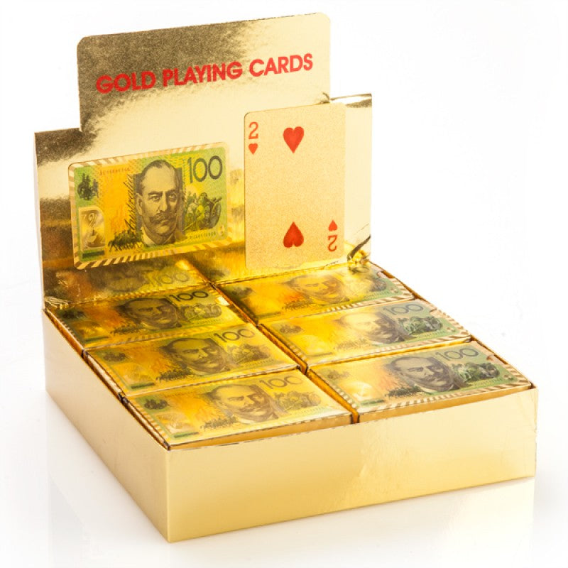 Gold Foil Aussie $100 Playing Cards Deck