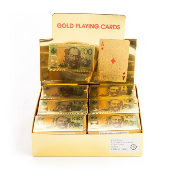 Gold Foil Aussie $100 Playing Cards Deck