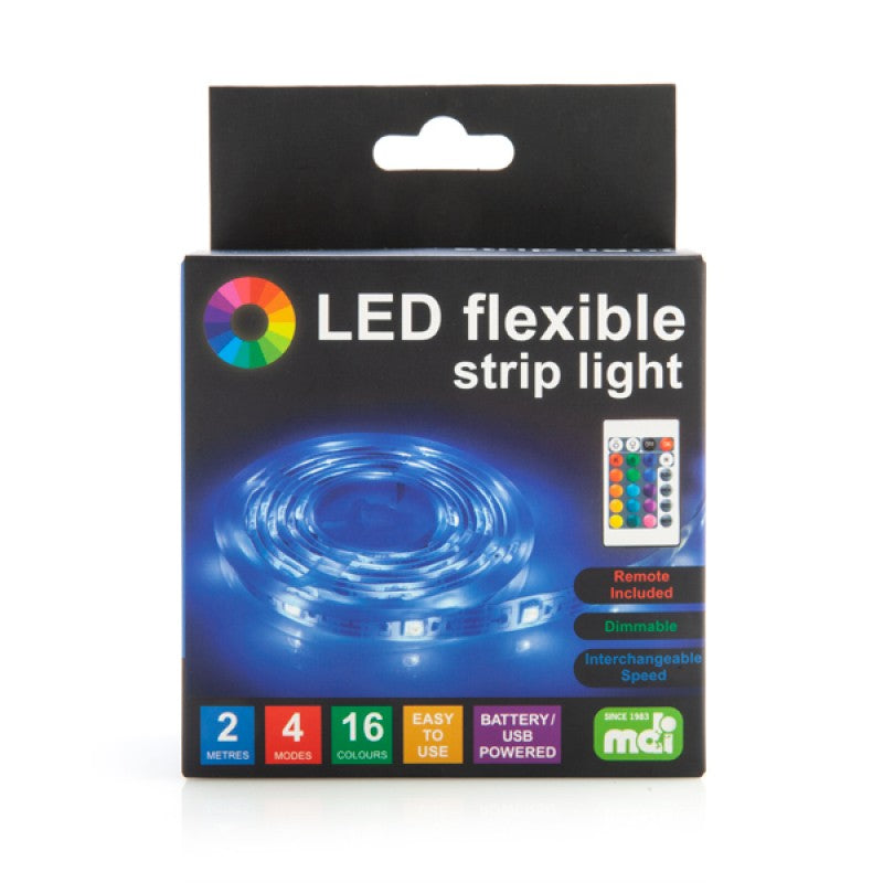 LED Flexible Strip Light 16 different light colours