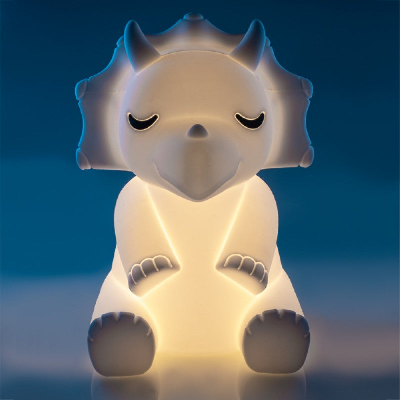 Lil Dreamers Triceratops Soft Touch Rubber LED Night Light
