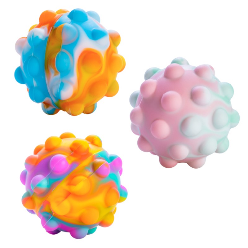 Push & Pop colourful Ball Fidget Sensory Toy Assorted