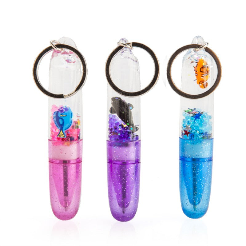 Sea Animal Glitter Pen Keychains Assorted