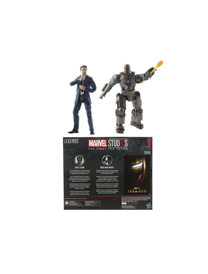 Marvel Legends Series Marvel Studios 10th Anniversary 6" Action Figure 2 Pack - Tony Stark and Mark I