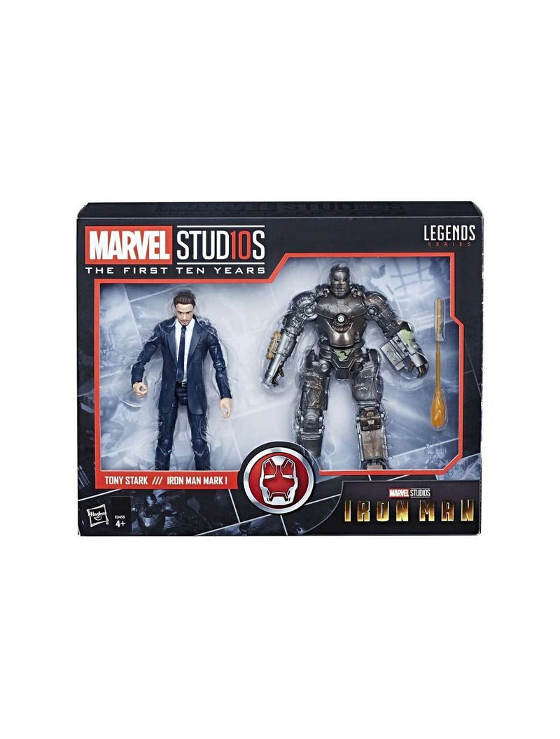 Marvel Legends Series Marvel Studios 10th Anniversary 6" Action Figure 2 Pack - Tony Stark and Mark I