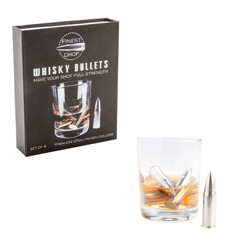 Whisky Bullets Stainless Steel Frozen Chillers Set of 4