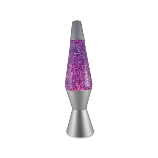 Diamond Glitter Lamp Night Light Purple with Silver Base Media 1 of 1