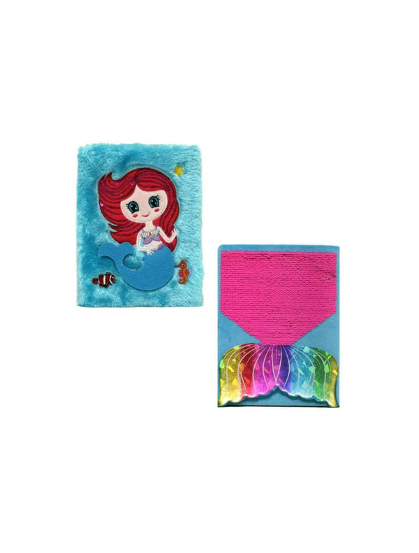Inkology Mermaid and Tail Plush A5 Journal Assortment (6 in CDU)
