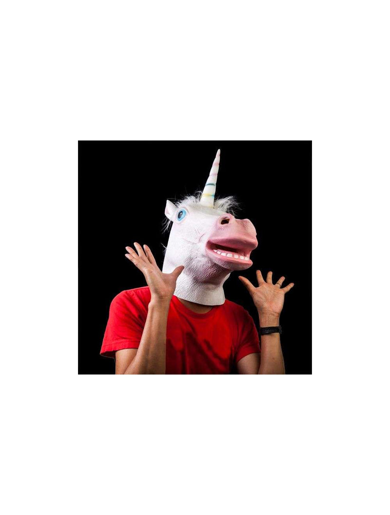 Madheadz Unicorn Latex Full Head Party Mask