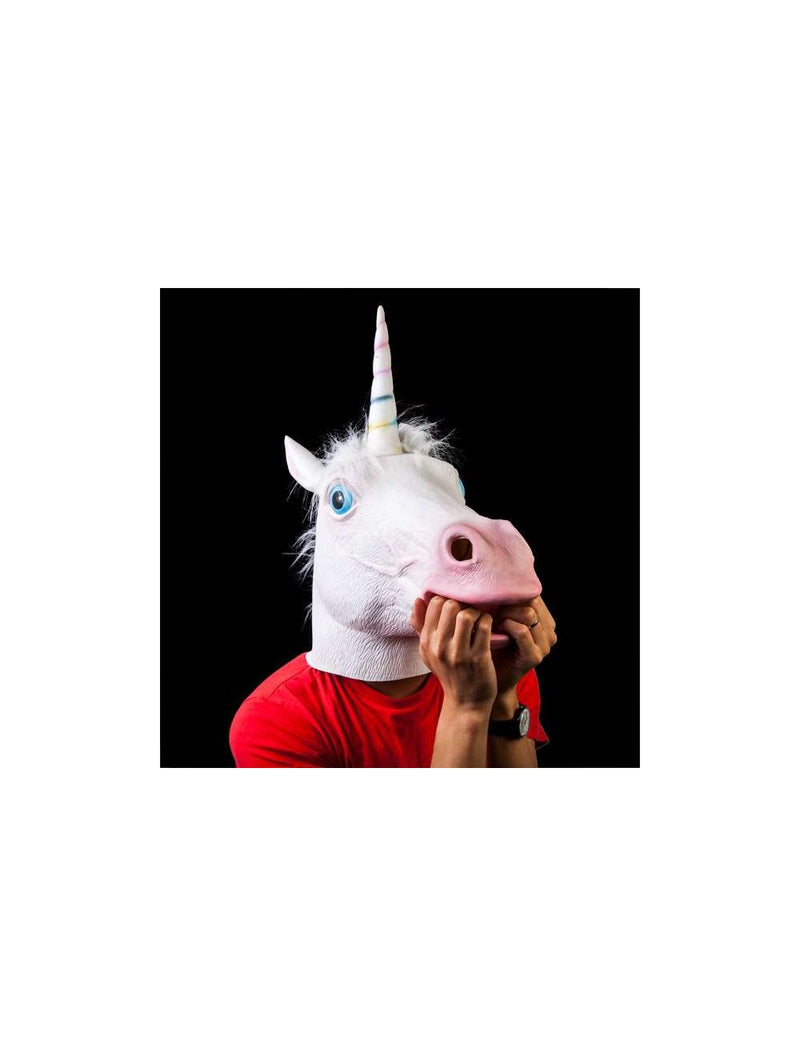 Madheadz Unicorn Latex Full Head Party Mask