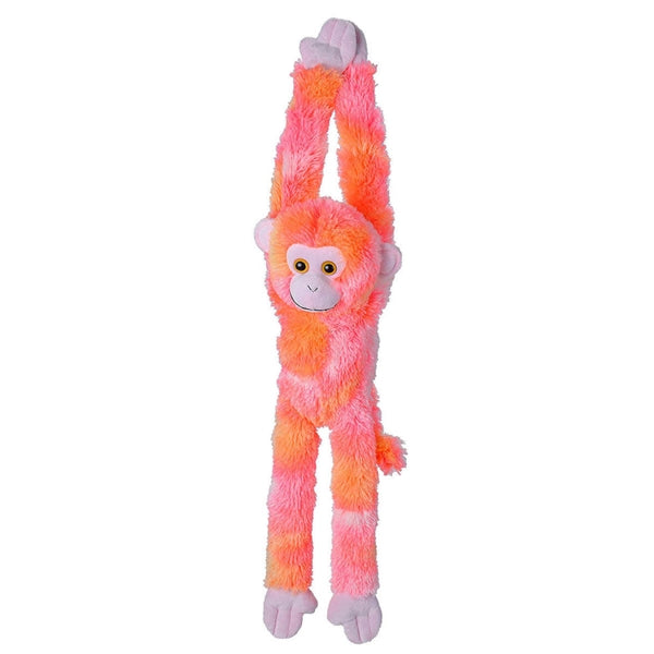 Wild Republic Hanging Monkey 22" Plush Toy Vibe Pink