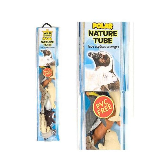 WILD REPUBLIC NATURE TUBE POLAR SEA ANIMAL MINI FIGURES