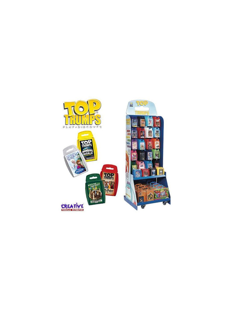 Top Trumps Card Game Mixed Packs Large Display Stand Package (120 in Stand)