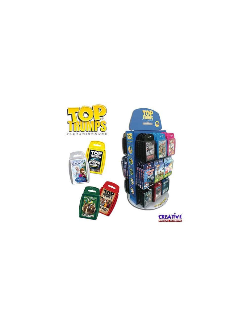 Top Trumps Card Game Mixed Packs Counter Display Package (72 in Spinner)