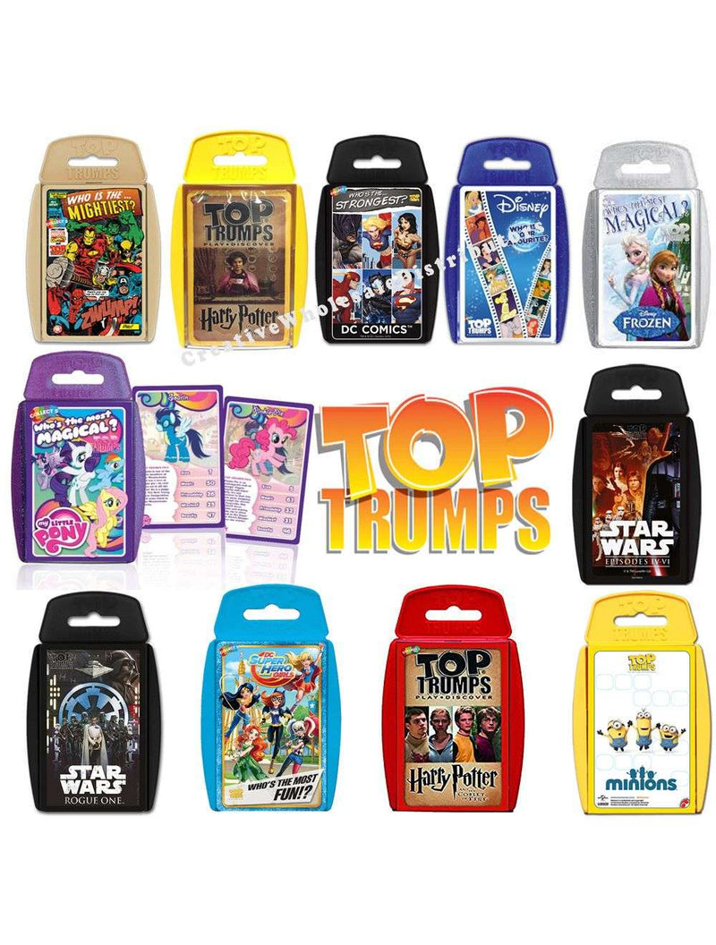 Top Trumps Card Game Mixed Packs Counter Display Package (72 in Spinner)