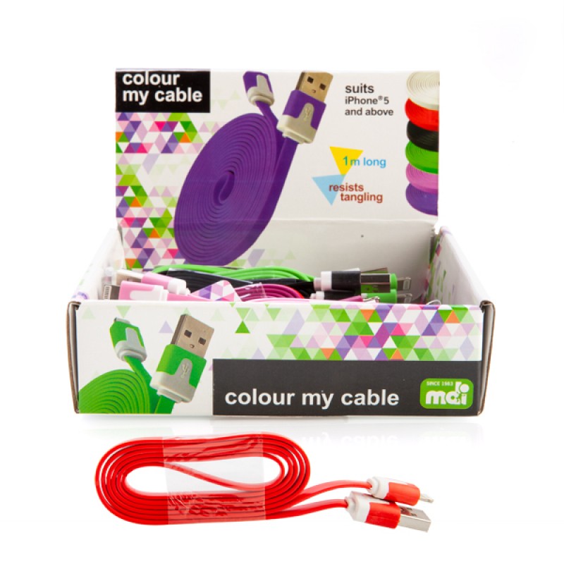 Colour My Cable Lightning Charger Cord (12CDU)